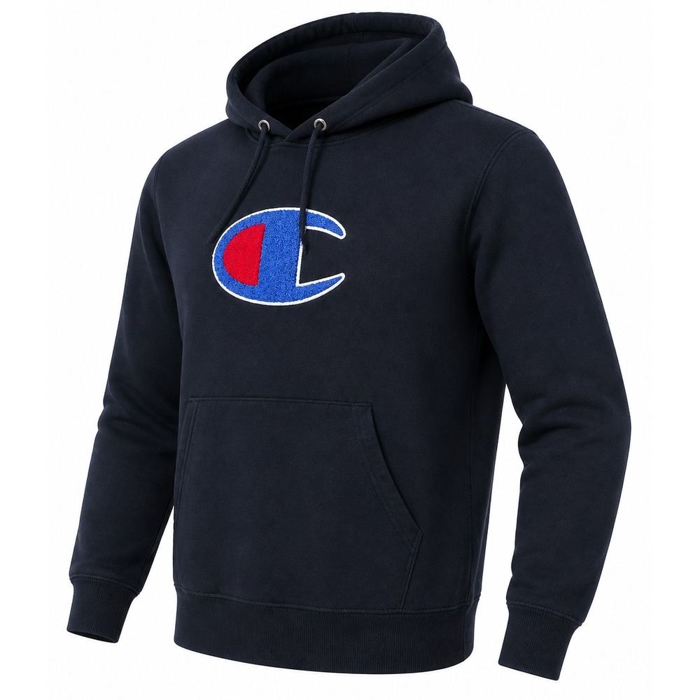 Champion Reverse Weave Hoodie Pullover Men 2XL Black Life Big C LS Heavy